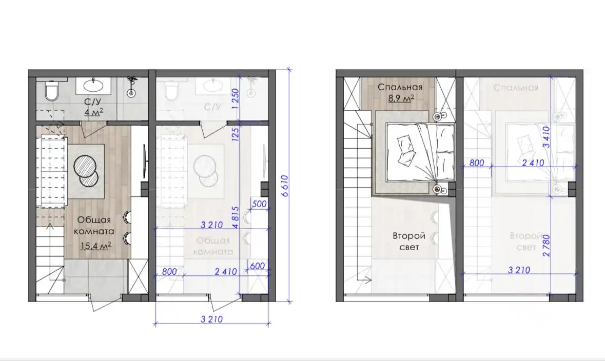Планировка — 35 м²